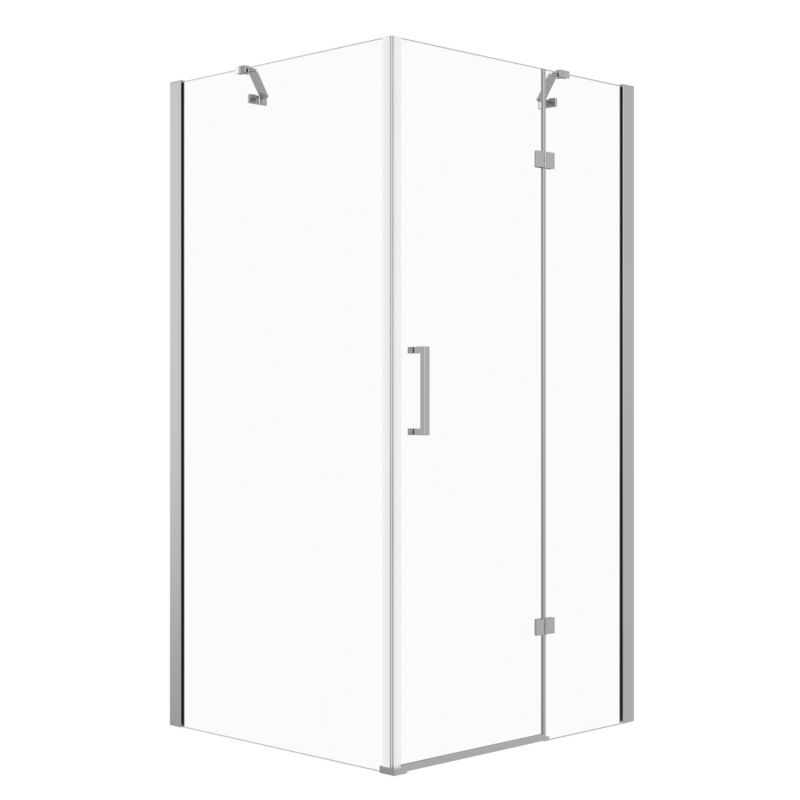 Kabina prysznicowa SEVANTE ROSA 120x80 cm prostokątna uchylna chrom ze wspornikami 1 szt.