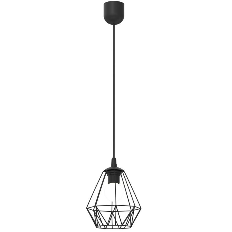 Lampa wisząca Luminex Bergen czarny matowy wym: 110 x 19 x 19 cm 1xE27 x 15W 1 szt.