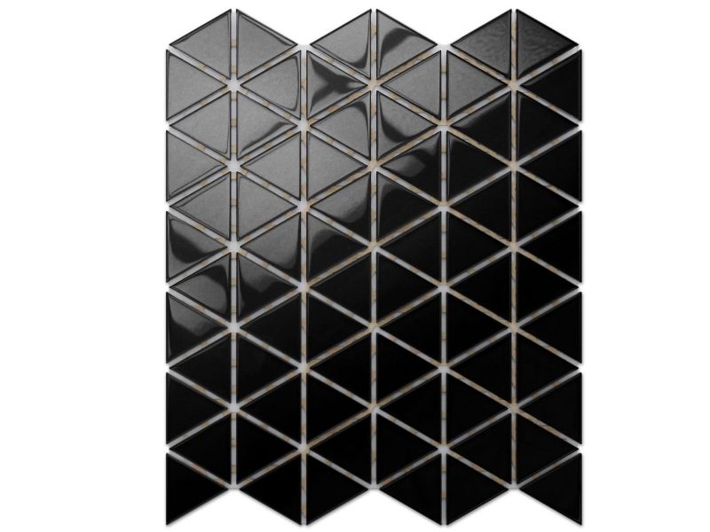 Mozaika szklana Ilcom triangle blanket czarna black 26.3 x 30.3 cm 1 szt.