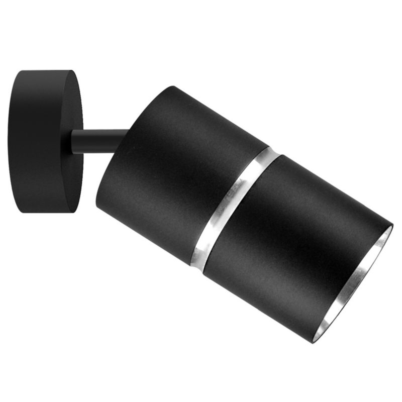 Kinkiet ścienny Polux Bamboo czarno-srebrny 1 x GU10 x 10W IP20 wym: 16,3 x 5,5 x 5,5 cm - 1 szt.