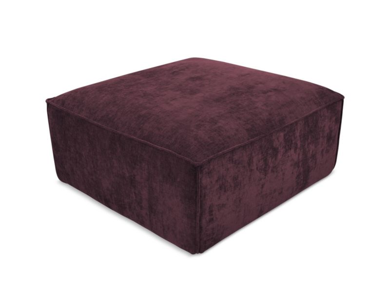 Pufa LaMiaSofa Asti z tkaniny szenilowej 87x87 cm bordo 1 szt.