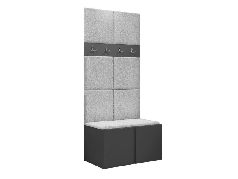 Garderoba MIRJAN 24 Orion IV grafit + szara bukla 1 kpl.