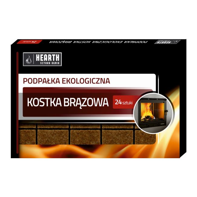Podpałka brązowa Hearth gr. 12 mm 24 szt.