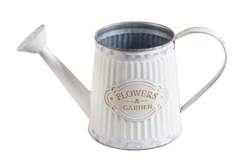 Konewka Rim Kowalczyk metalowa 1,2L "FLOWERS GARDEN" biała 1 szt.