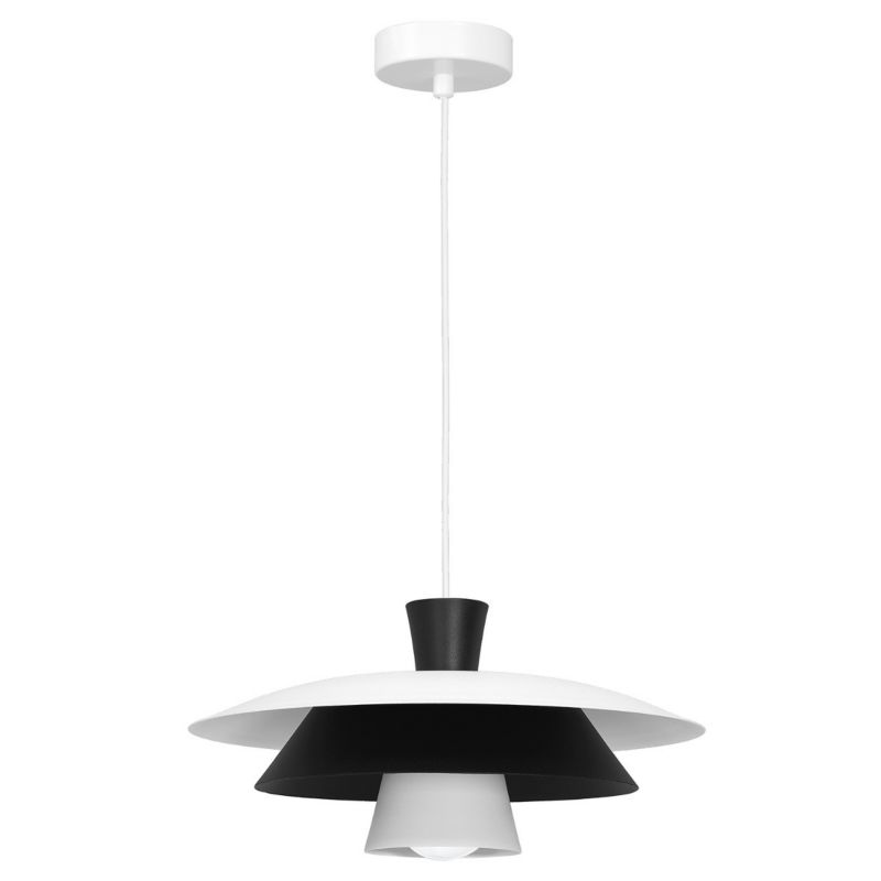 Lampa wisząca Luminex Plato 1341 biały matowa-czarny mat dekoracyjna 1xE27 x 15W 1 szt.