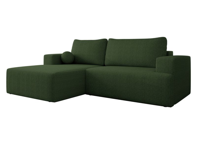 Narożnik z funkcją spania MIRJAN 24 Mivo Sztruks lewy butelkowa zieleń 1 szt.