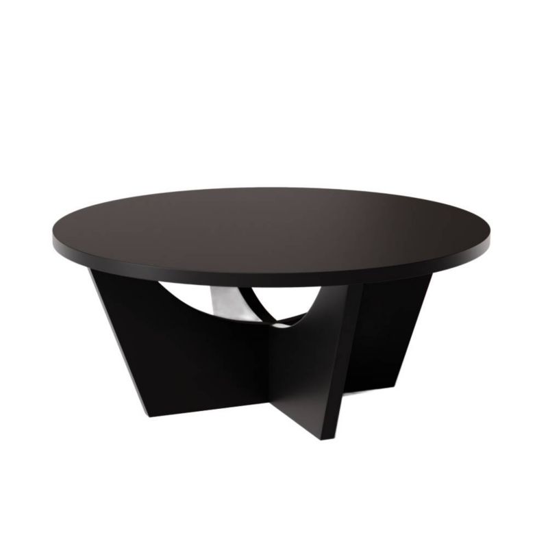 Stolik kawowy KOLM okrągły fi 90 cm TORI Czarny 1szt.