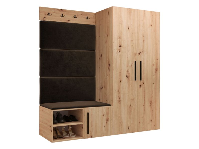 Garderoba MIRJAN 24 Medi I dąb artisan + brązowy 1 kpl.