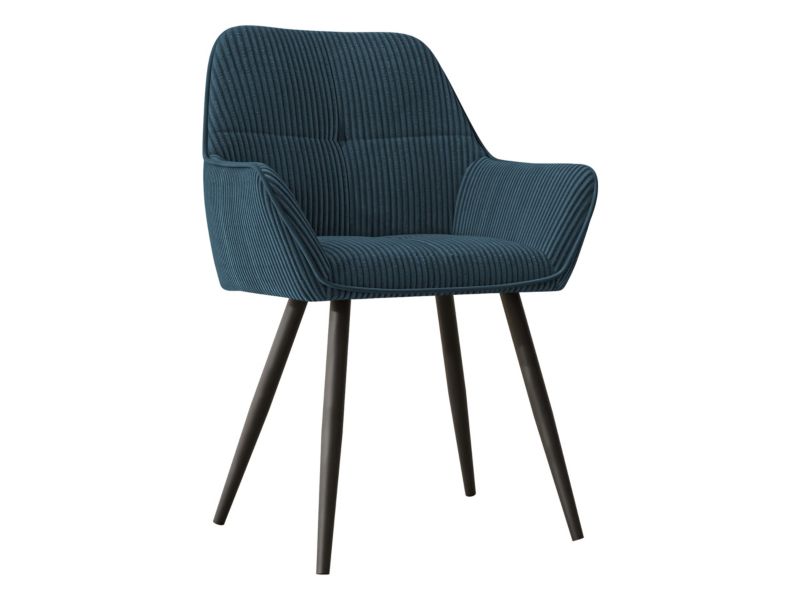 Zestaw dwóch tapicerowanych krzeseł MIRJAN 24 Archon Sztruks kobaltowy 2 szt.
