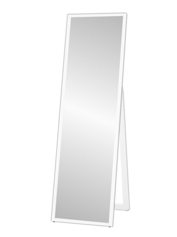 Duże lustro stojące Profilmat 170x50 rama premium wąska biała 1szt.