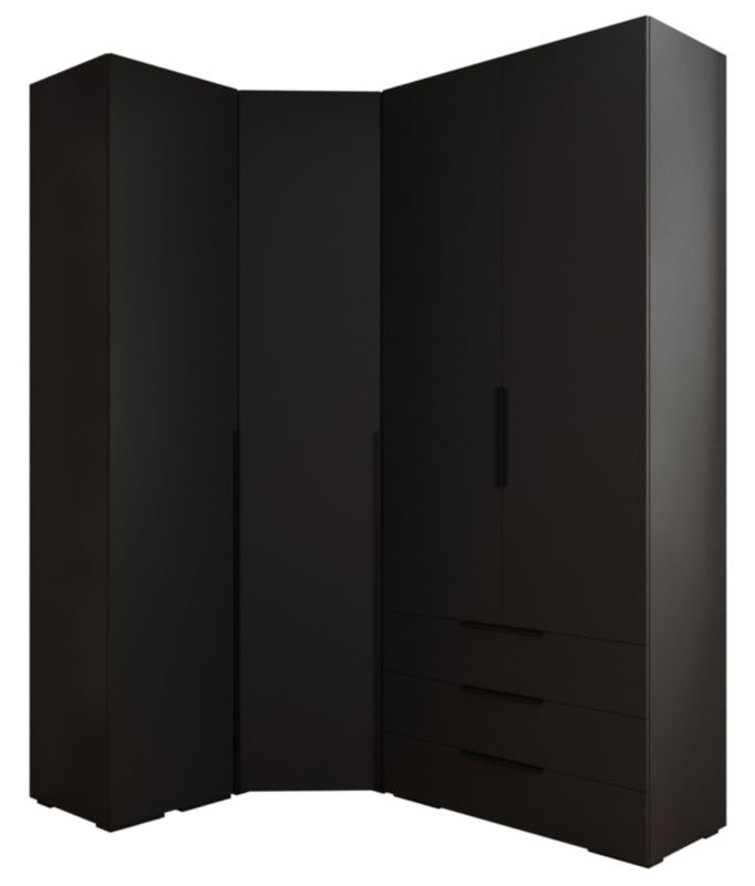 Garderoba wysoka do przedpokoju Abiks INOVA 1 Z6 czarny+czarny 1szt.