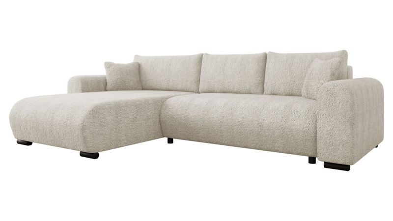 Narożnik MIRJAN 24 z funkcją spania Merkos szarobeżowa bukla 1 szt.