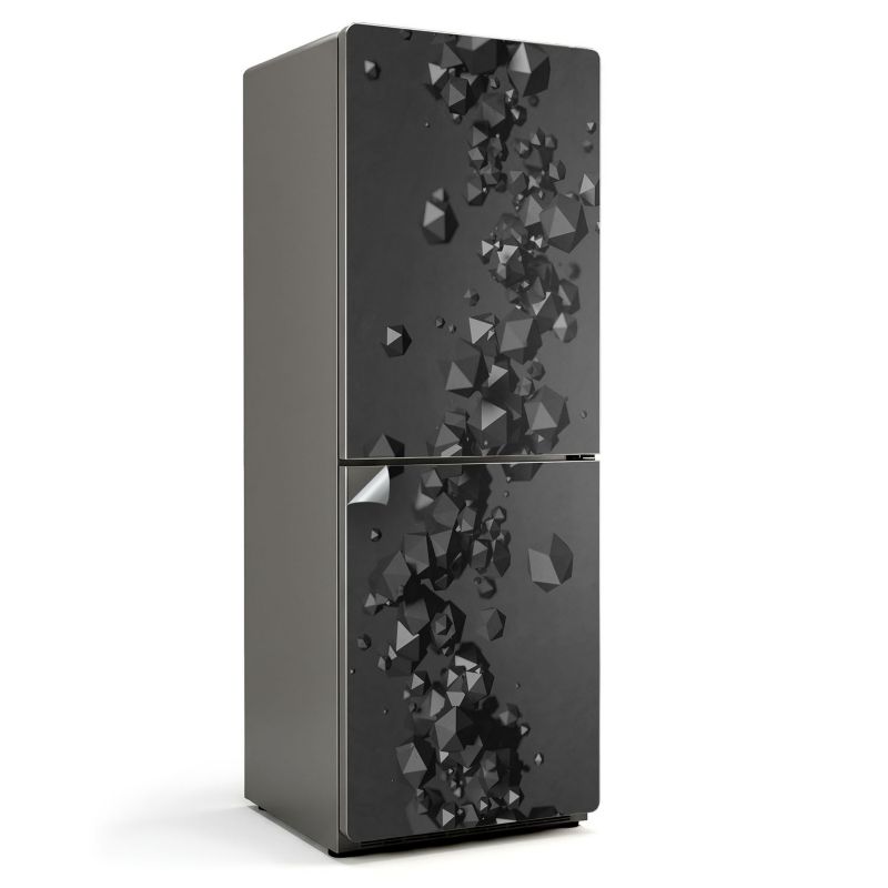 Ozdobna naklejka na lodówkę Wallfluent 70x190 cm Abstrakcyjne bryły w ruchu 1 szt.