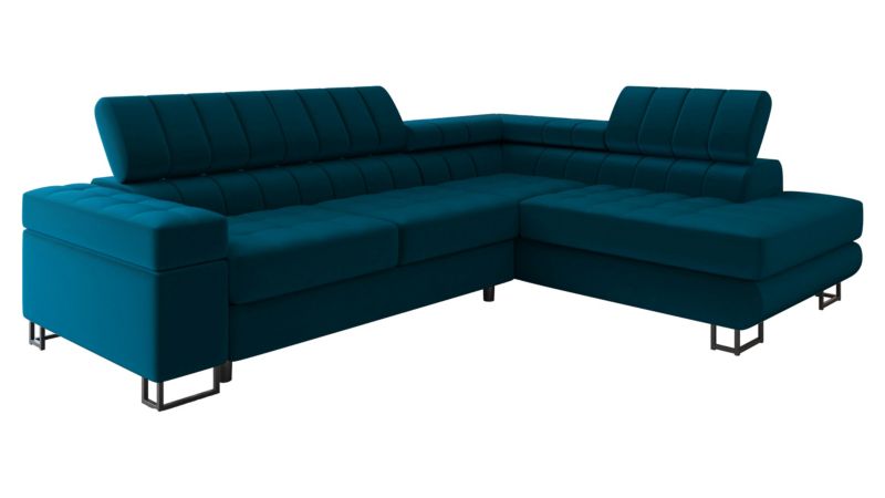 Narożnik z funkcją spania MIRJAN 24 Laris Premium prawy ciemny turkusowy 1 szt.