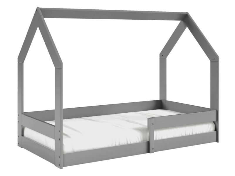 Łóżko dziecięce domek MIRJAN 24 Pola szary 80x160 1 szt.