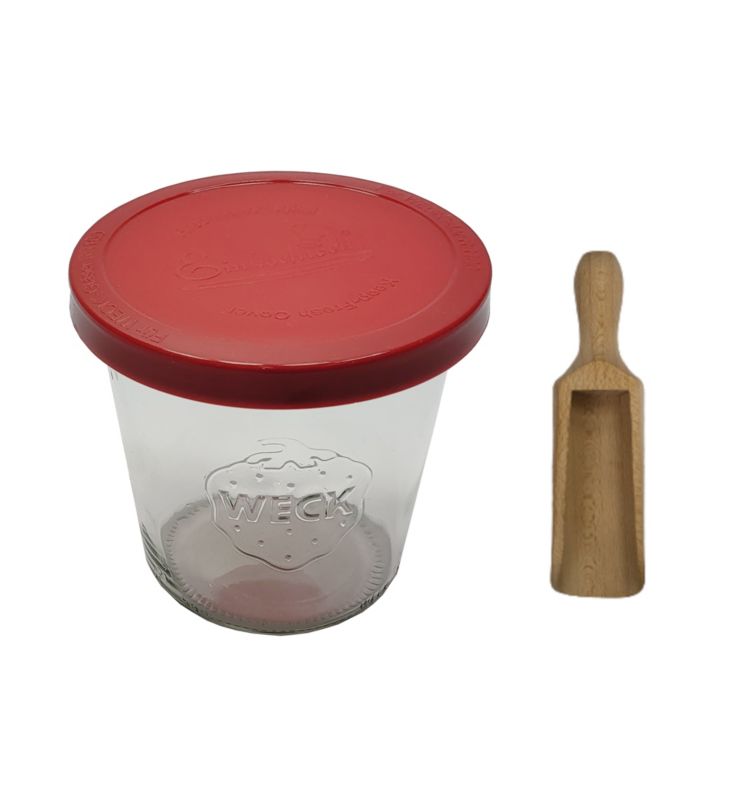 Słoik MODO24 Weck 580 ml fi 100 mold silikonowe wieko miarka 1 kpl.