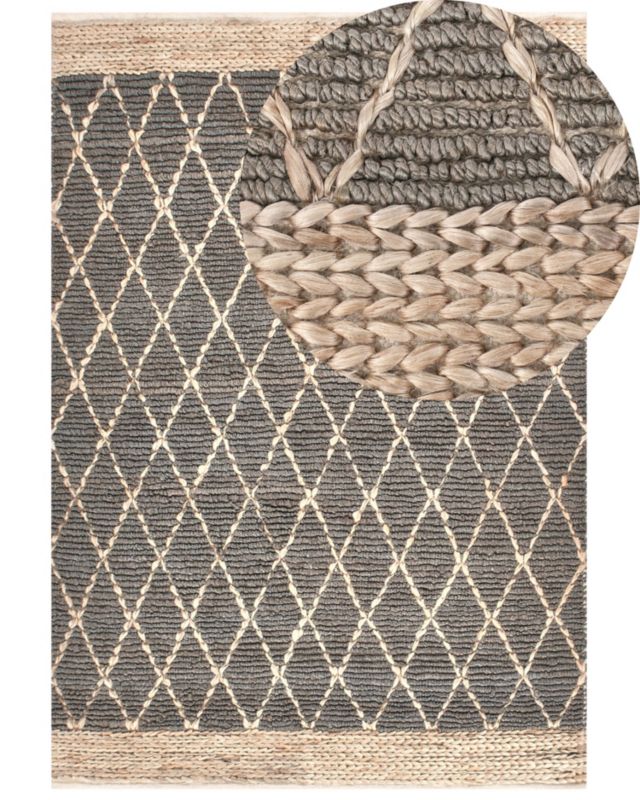 Dywan Tellikaya 160 x 230 cm Juta Szary 1 szt.