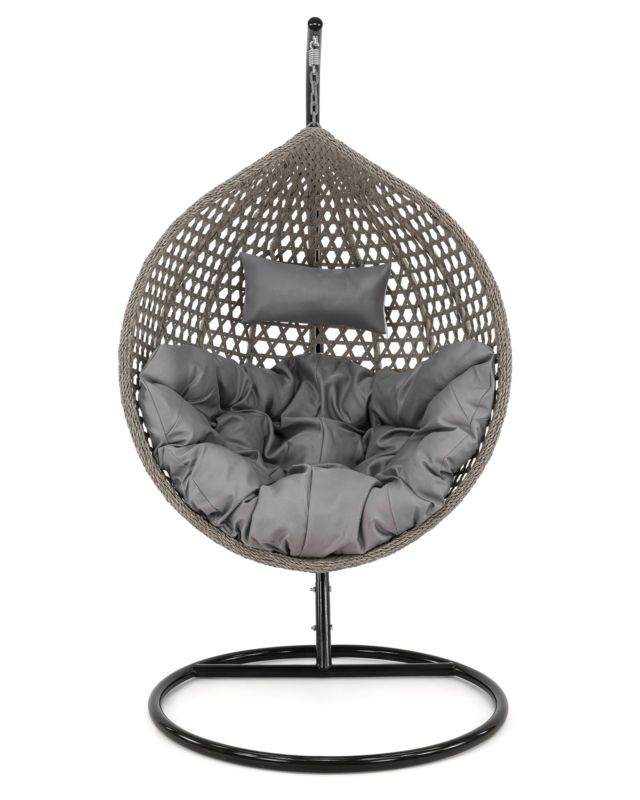 Fotel wiszący ogrodowy MebleMWM HC-004 szary 1 szt.