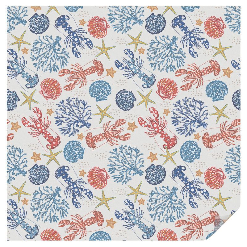 Dekoracyjna Folia Mleczna Tulup 100x100 cm Zapewnia Prywatność Morska mozaika pełna energii 1 rol.