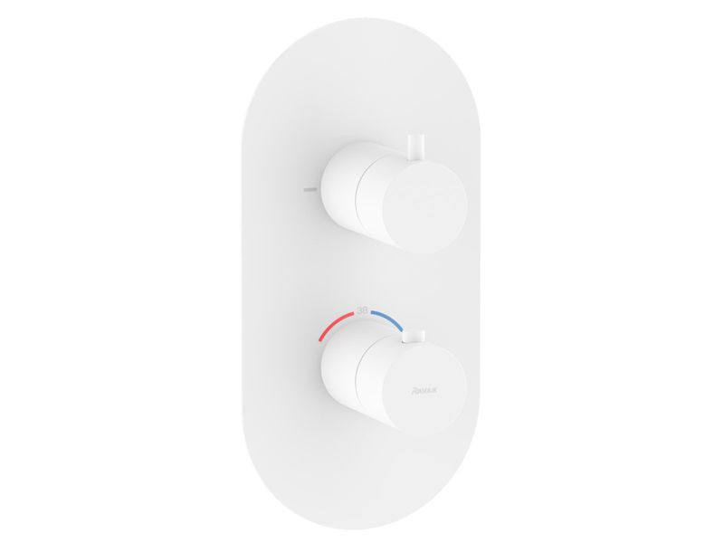 Bateria Ravak termostatyczna podtynkowa Espirit ES 063.10WV.O2.RB07C do R-box, z przełącznikiem, biały mat 1 szt