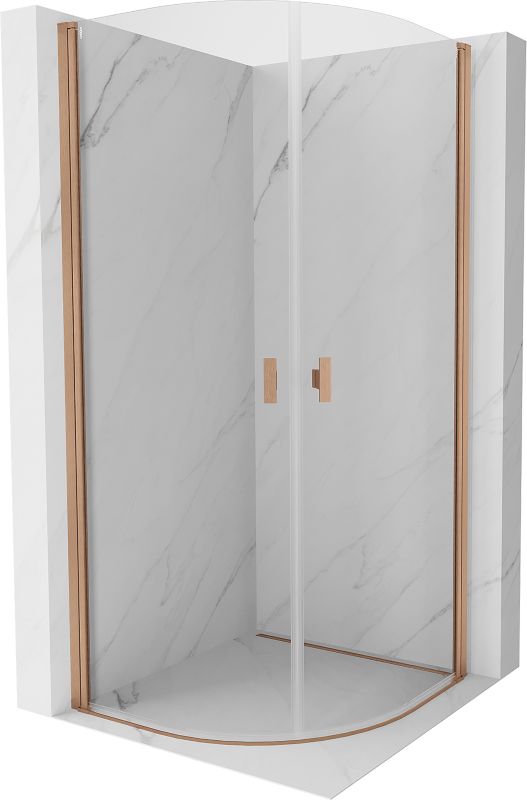 Kabina prysznicowa półokrągła Mexen Mist miedź szczotkowana 70x70 cm 1 szt