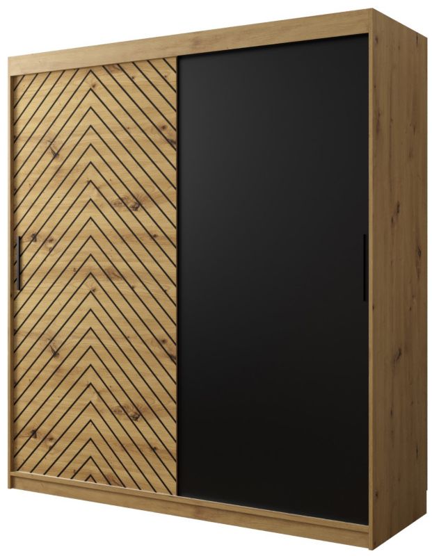 Szafa przesuwna Garderoba Abiks Jodełka 180 artisan + artisan 1 szt.