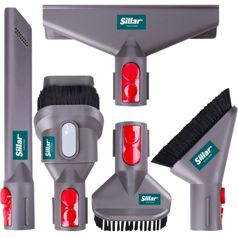 Szczotki do odkurzacza, Sillar, ssawki, zamiennik do Dyson V7 V8 V10 V11 V15 SV10 SV11, zestaw, 5szt