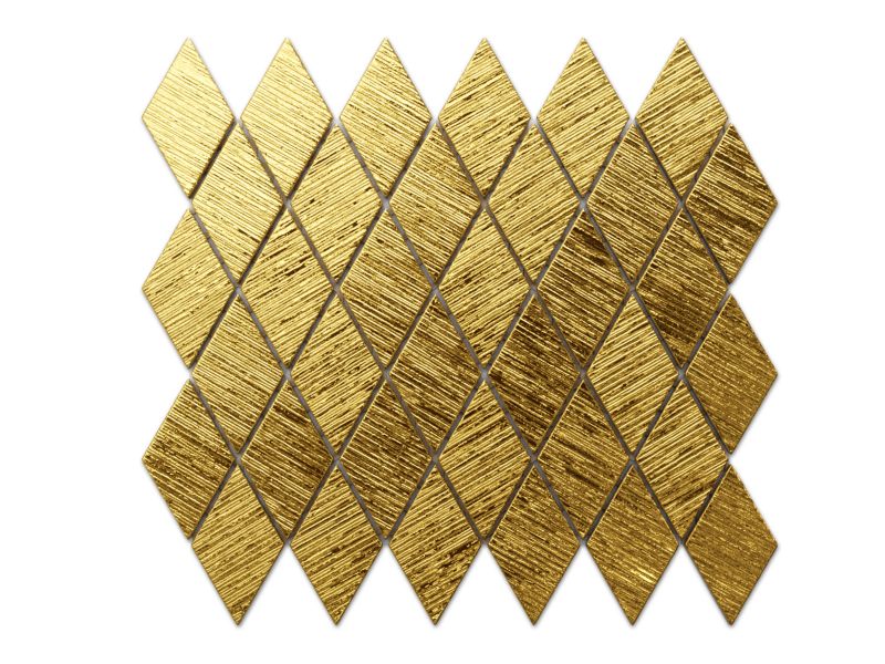 Mozaika szklana Ilcom romb karo złota gold struktura 25.0 x 29.2 cm 1 szt.