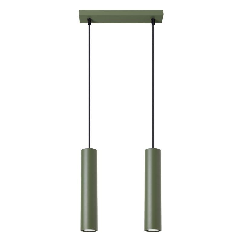Lampa wisząca Sollux Lighting Lagos 4733 zielony oliwkowy nowoczesna 2xGU10 x 1 szt.