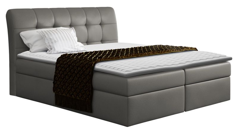 Łóżko kontynentalne MIRJAN 24 Diego 120x200 ekoskóra mysi szary 1 szt.