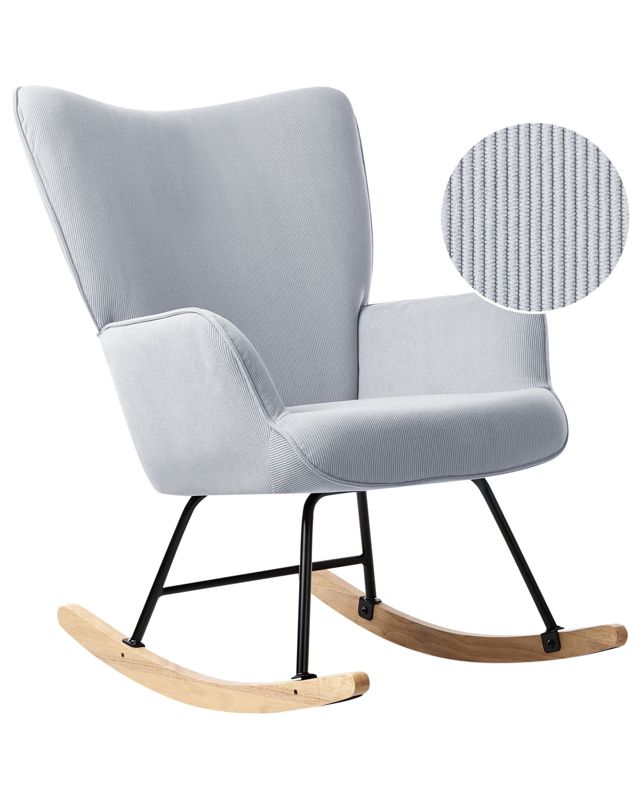 Fotel bujany Arset Sztruks Błękitny 1 szt.