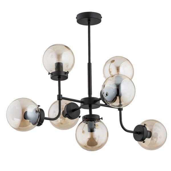 Żyrandol Alfa Transformers 7474 czarno-bursztynowy nowoczesny 7xE14 x 40W 1 szt.