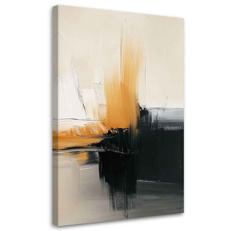 Obraz na płótnie Feeby Abstrakcja Czarno Zlota Glamour 80x120cm 1szt