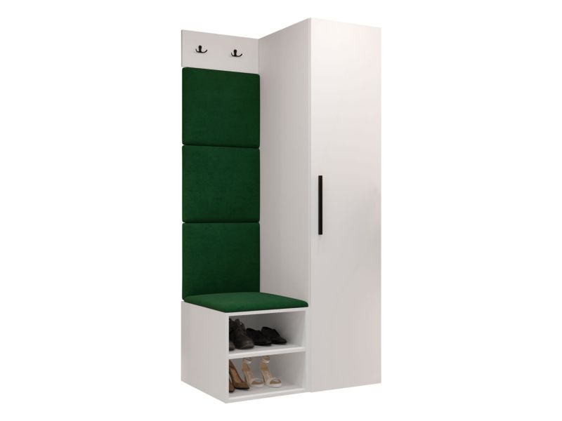 Garderoba MIRJAN 24 Medi III biały + zielony 1 kpl.