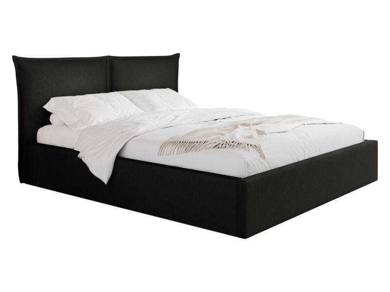 Łóżko tapicerowane MIRJAN 24 Pirkun 140x200 czarny 1 szt.