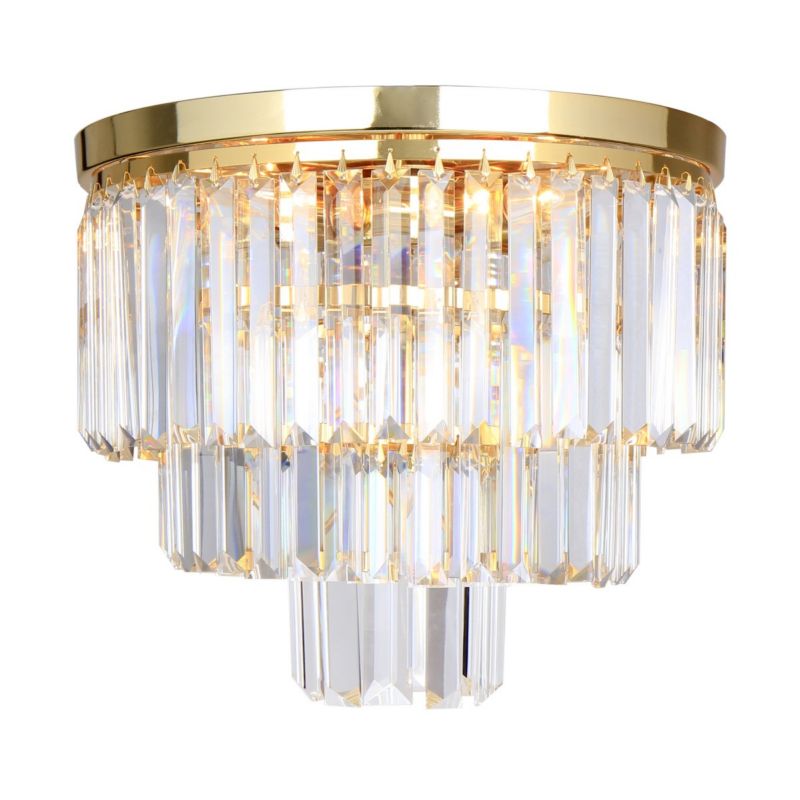 Lampa sufitowa wisząca Zuma Line Amedeo 0520 złoto-przezroczysty kryształowa 1xE27 x 40W 1 szt.