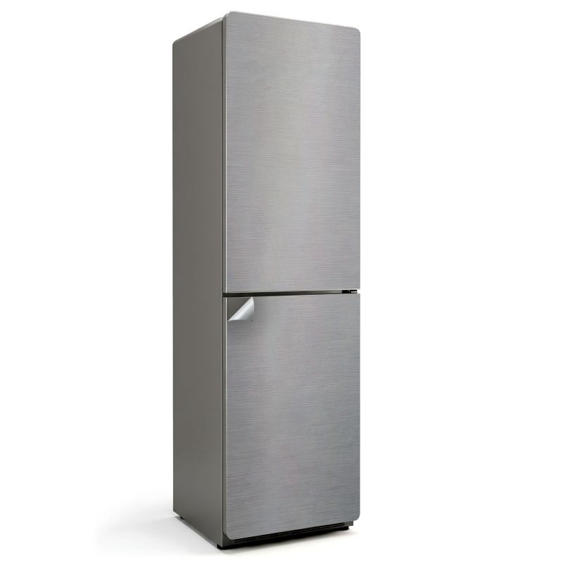 Naklejka na lodówkę Wallfluent 60x205 cm Tekstura metaliczna z liniami 1 szt.