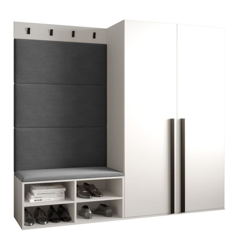 Garderoba do przedpokoju Abiks MIRO 5 biały+manila16 1szt.