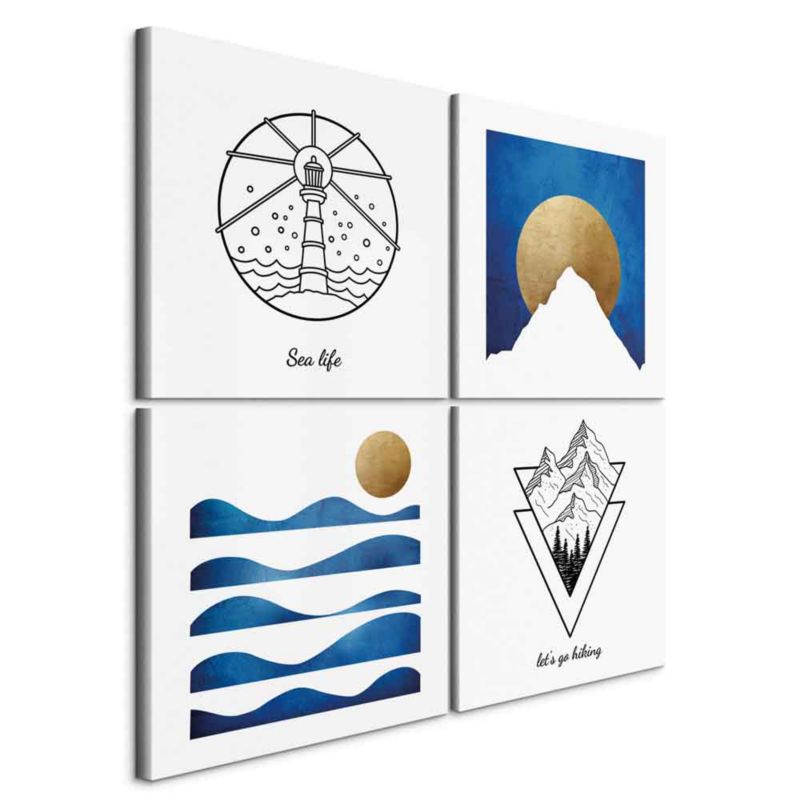 Obraz Artgeist Morze czy góry 80 x 80 cm płótno włoskie 1 szt