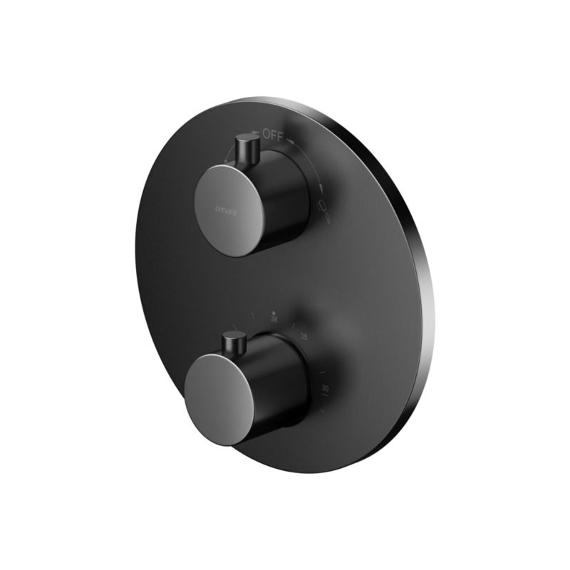 Bateria podtynkowa Cersanit Zen czarna-gun metal termostatyczna 1 szt.