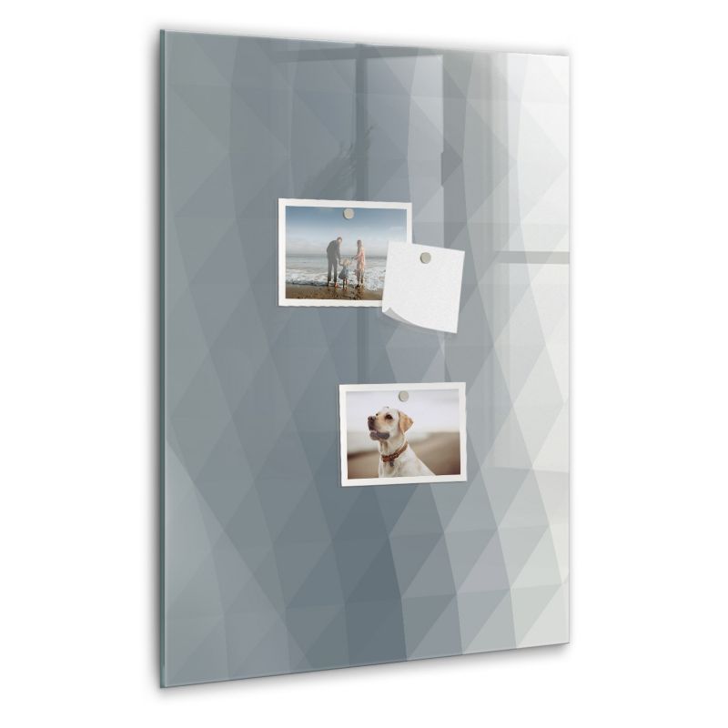 Szklana tablica magnetyczna Wallfluent 40x60 cm Szare fale abstrakcja Czarny marker 1 szt.