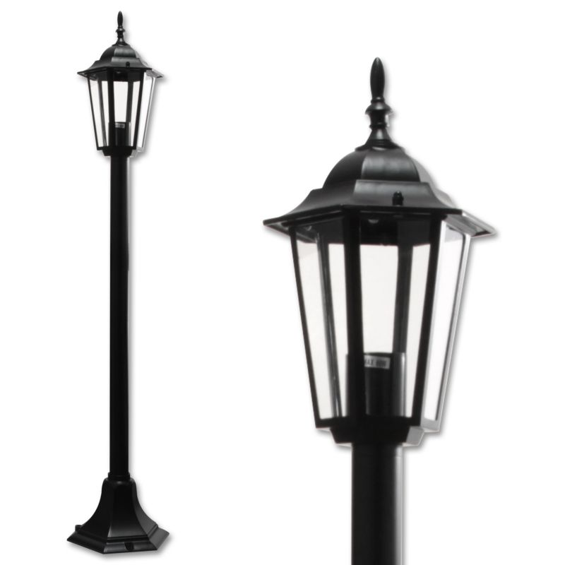 Lampa ogrodowa E27 LED MasterLED Victoria 100cm IP44 wysoka latarnia stojąca czarna 1 szt.