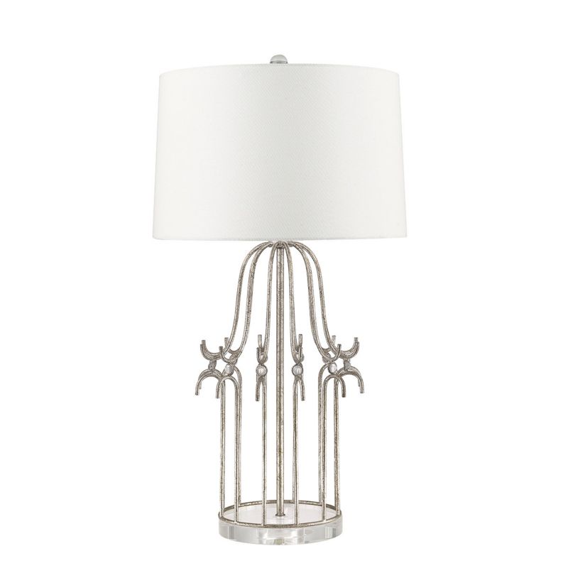 Lampa stołowa Gilded Nola Stella postarzane srebro-kremowa 1 x E27 x 100W IP20 wym: 74.2 x 40.6 x 20 cm metal - 1 szt.