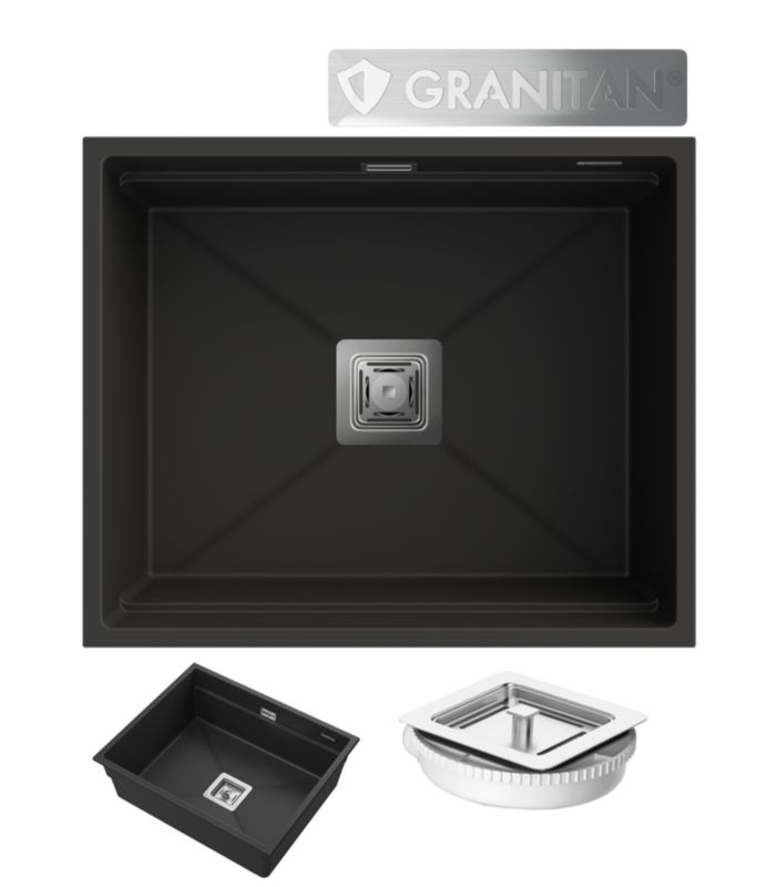 Zlewozmywak Granitowy Granitan Epir60 z Syfonem 1kpl.