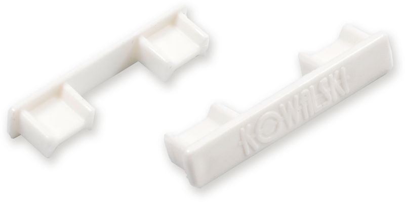 Zaślepki szyny sufitowej biały/aluminium 2 szt.