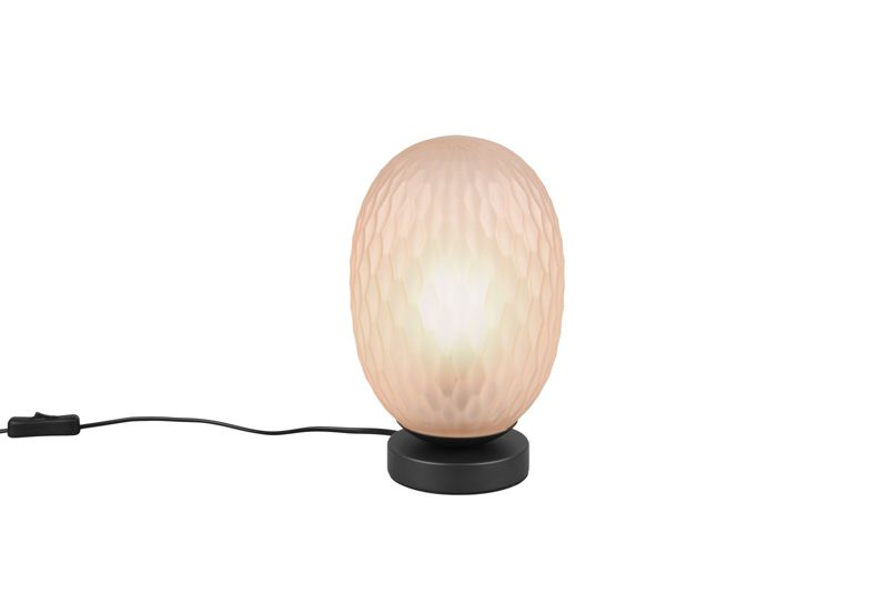 Lampa stołowa Trio Facette czarno-bursztynowy 1 x E27 x 25W IP20 wym: 28 x 17 x 17 cm szkło - 1 szt.