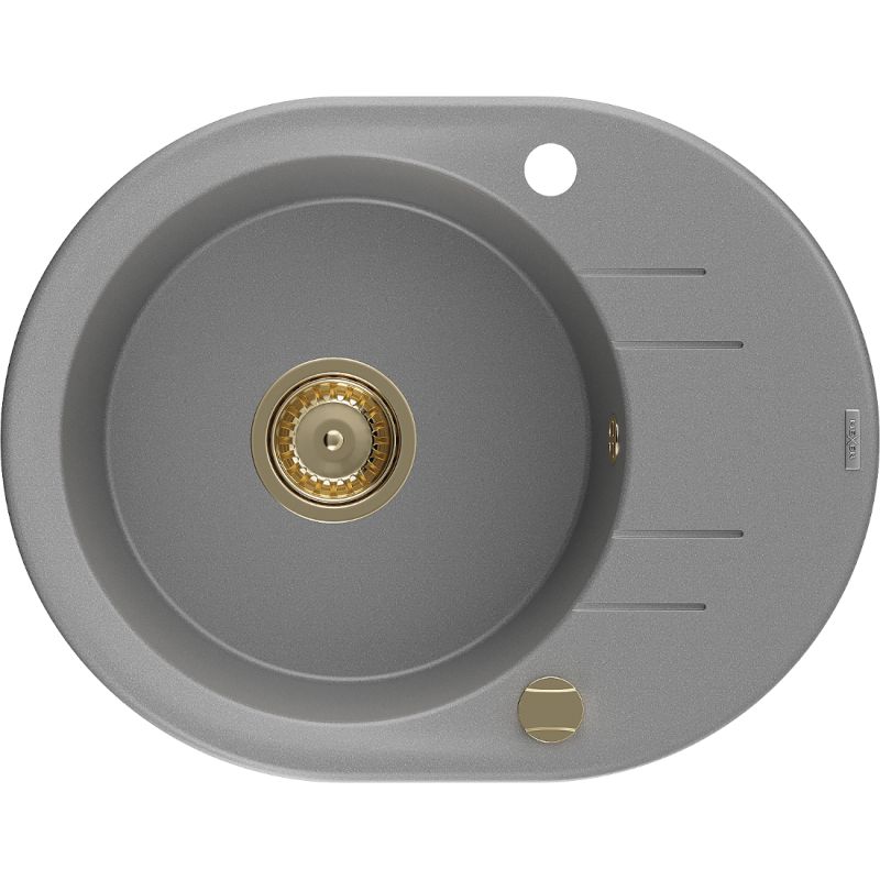 Zlewozmywak wpuszczany Mexen Kevin 1-komorowy szary 586x458 mm 6517581005-71-G