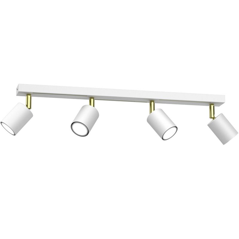Lampa sufitowa Luminex Striper biały mat-złoty połysk Listwa z lampami 4 x GU10 x 8W wym: 14,5 x 60 x 5,5 cm - 1 szt.