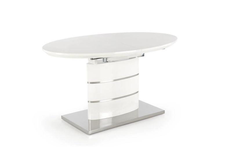 Stół Halmar ASPEN 140(180)x90 rozkładan rozkładany biały/srebrny 1 szt