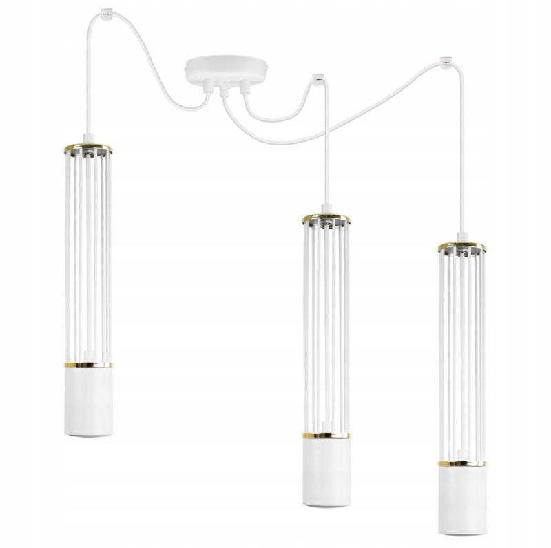Lampa sufitowa wisząca Light Home LH Aria Spider 3x GU10 biały/złoty 1szt.